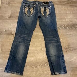 Miss Me Angel Wing Bling Jeans